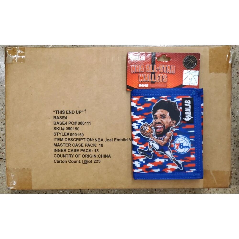 NBA All-Star Wallets Joel Embiid SEALED CASE of (18) - NEW
